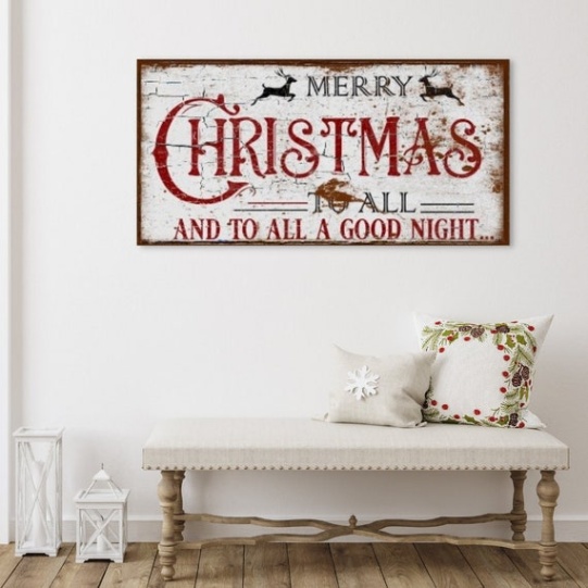 large christmas wall art Niche Utama 2 Merry Christmas To All Sign, Vintage Christmas Decor, Large Canvas large christmas wall art Niche Utama 2 Merry Christmas To All Sign, Vintage Christmas Decor, Large Canvas