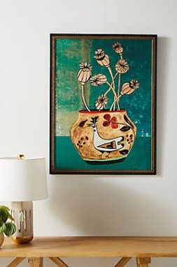 anthropologie wall art Niche Utama 2 Poppies Vase Wall Art AnthroLiving anthropologie wall art Niche Utama 2 Poppies Vase Wall Art AnthroLiving