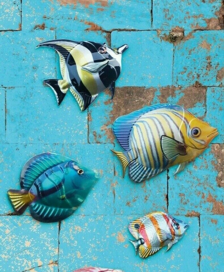 fish wall art Niche Utama 2 Primus Metall tropischer Fisch Wandkunst, Schmetterlingsfisch, maurischer Fisch fish wall art Niche Utama 2 Primus Metall tropischer Fisch Wandkunst, Schmetterlingsfisch, maurischer Fisch