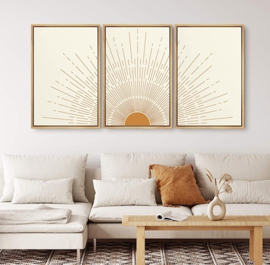 3 piece canvas wall art Niche Utama 2 SIGNWIN Piece Framed Canvas Wall Art Sun with Rays Prints Mid 3 piece canvas wall art Niche Utama 2 SIGNWIN Piece Framed Canvas Wall Art Sun with Rays Prints Mid