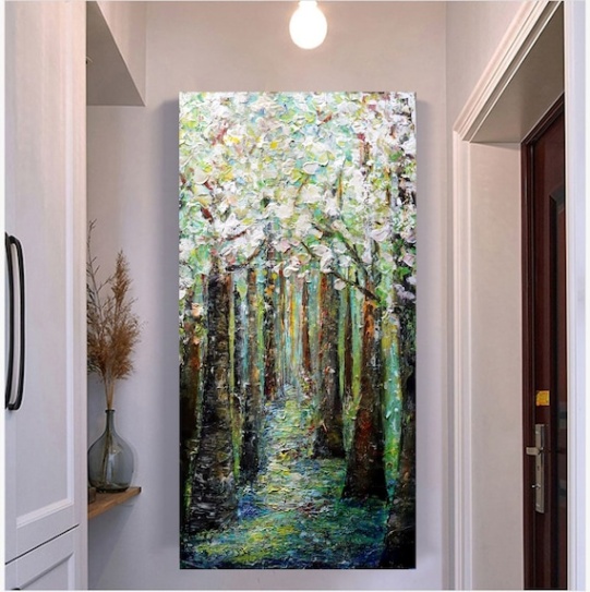 vertical wall decor Niche Utama 2 Tall Vertical Wall Art White Bloom FOREST Trees Landscape Large vertical wall decor Niche Utama 2 Tall Vertical Wall Art White Bloom FOREST Trees Landscape Large